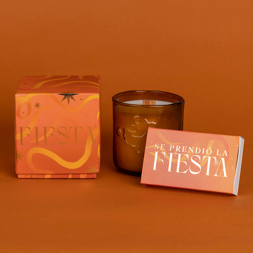 SET FIESTA: VELA + MATCH BOX