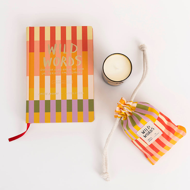 SET WILD WORDS x AMALIA ANDRADE: Diario + Vela 4oz