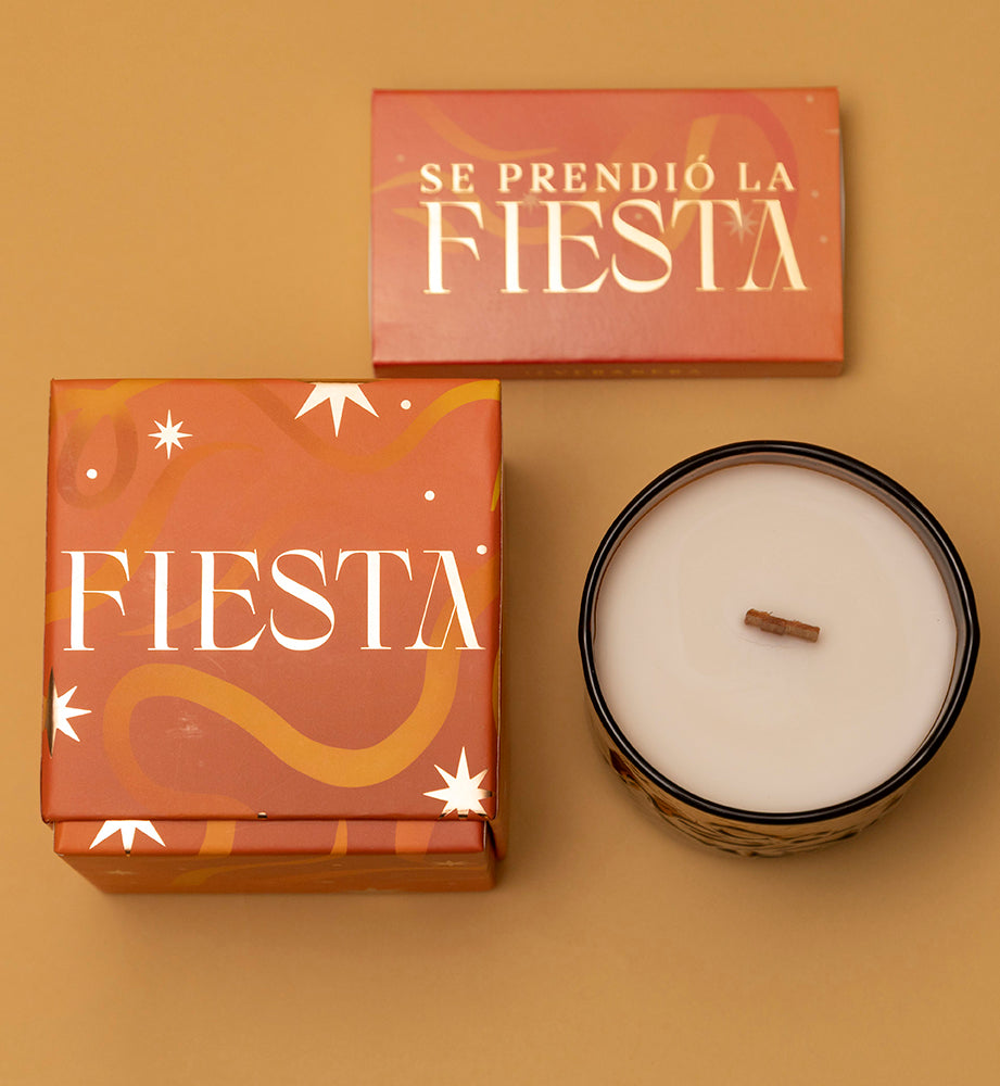 SET FIESTA: VELA + MATCH BOX