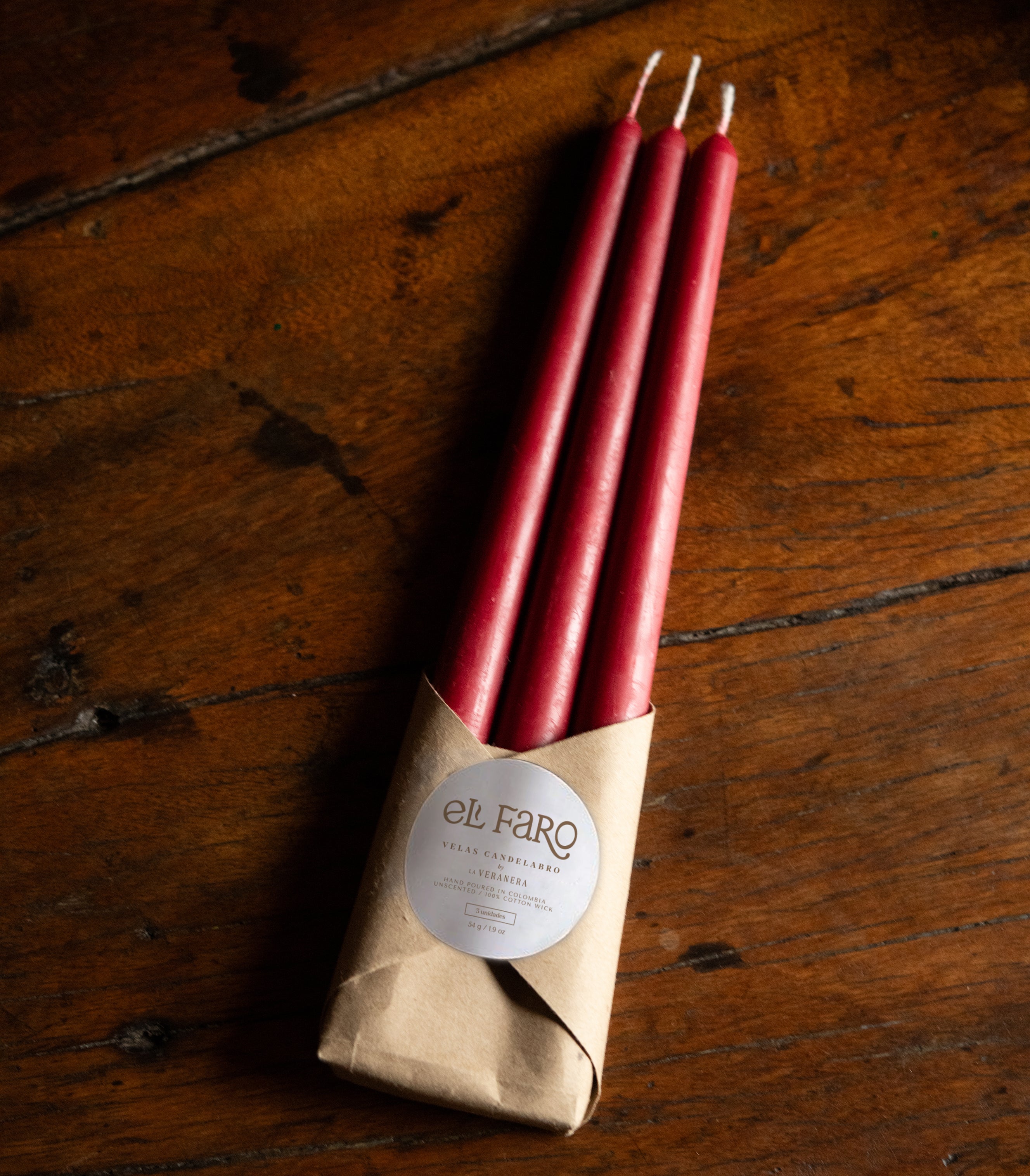 VELAS PARA CANDELABRO: Set x3