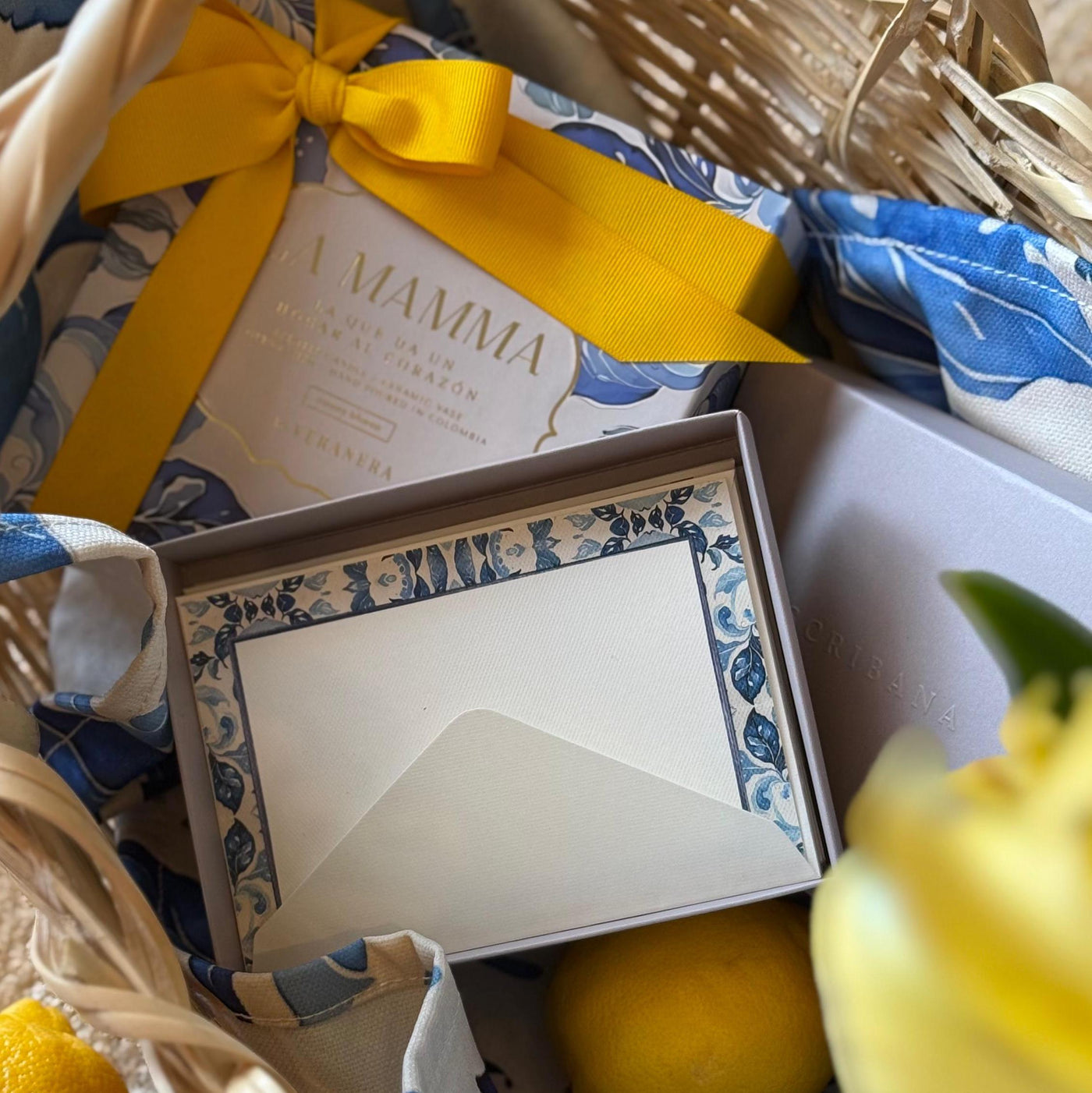 SET "LA MAMMA": Vela + Tarjetas Escribana