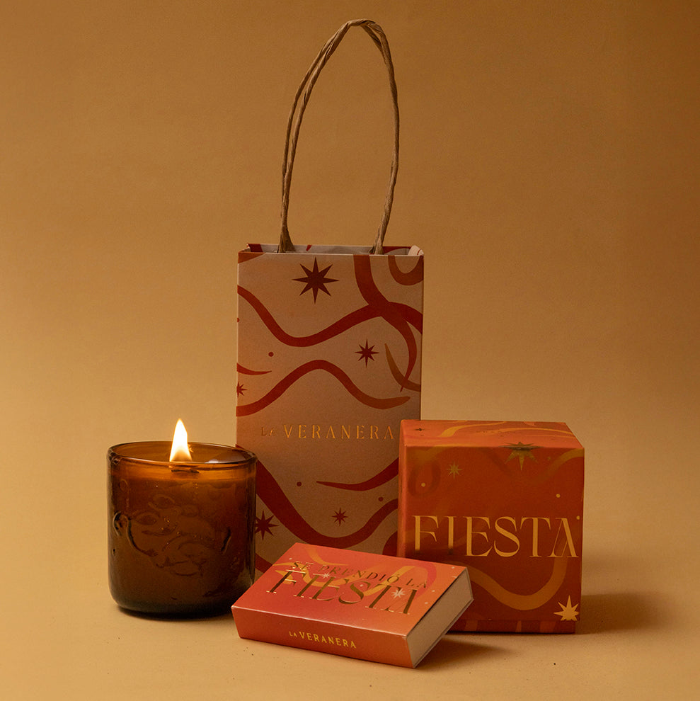 SET FIESTA: VELA + MATCH BOX