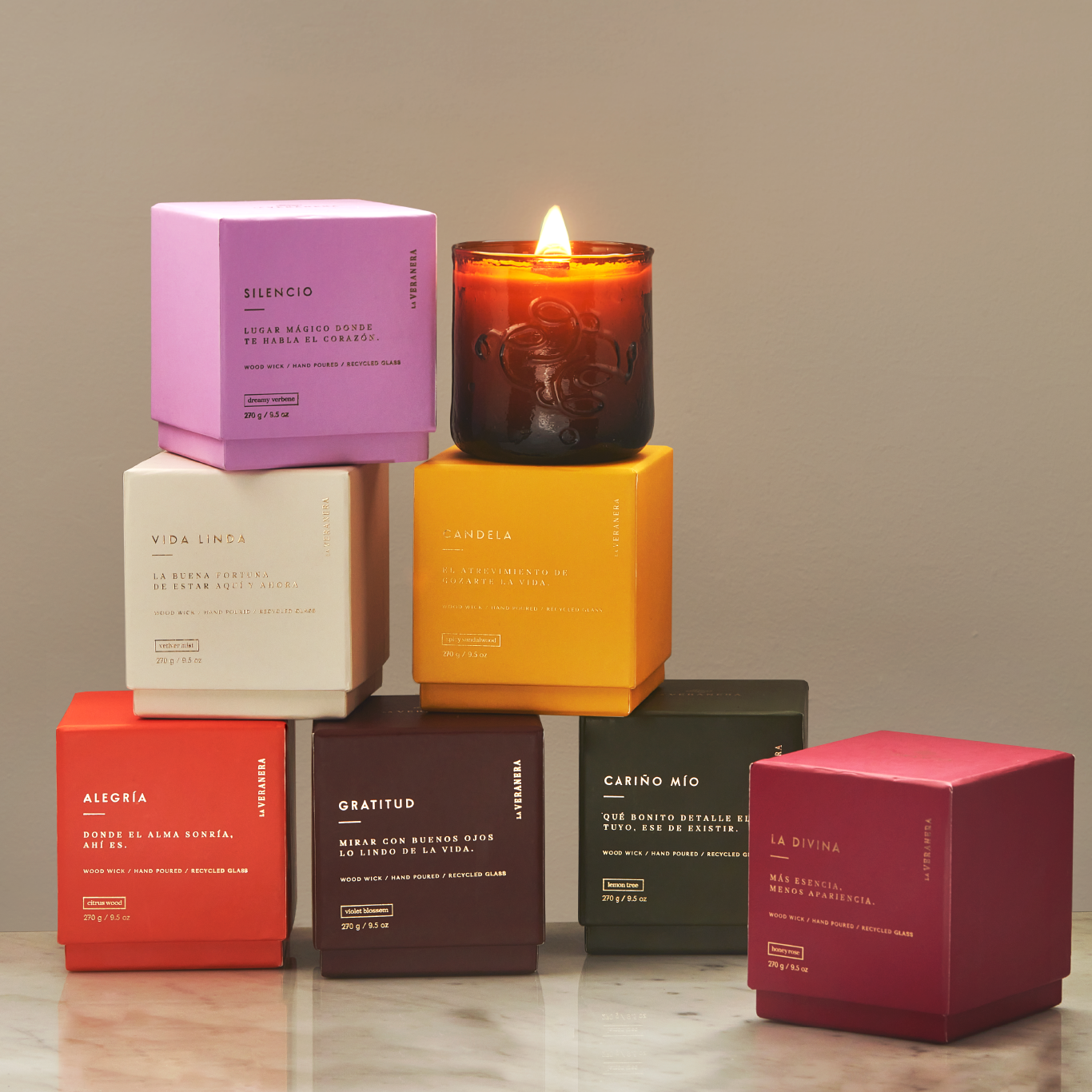 SET X 7 Velas: Empacadas con lazo individual